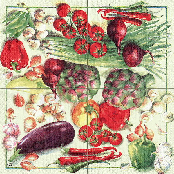 Serviette, ein Viertel