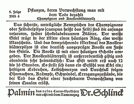 Reklamebild, R&uuml;ckseite